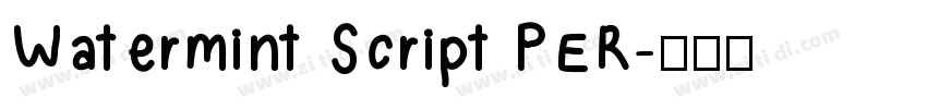 Watermint Script PER字体转换